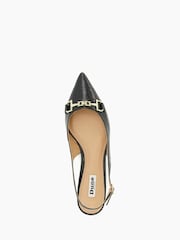 Dune London Black Ground Hopeful Snaffle Slingback Sandals - Image 4 of 5