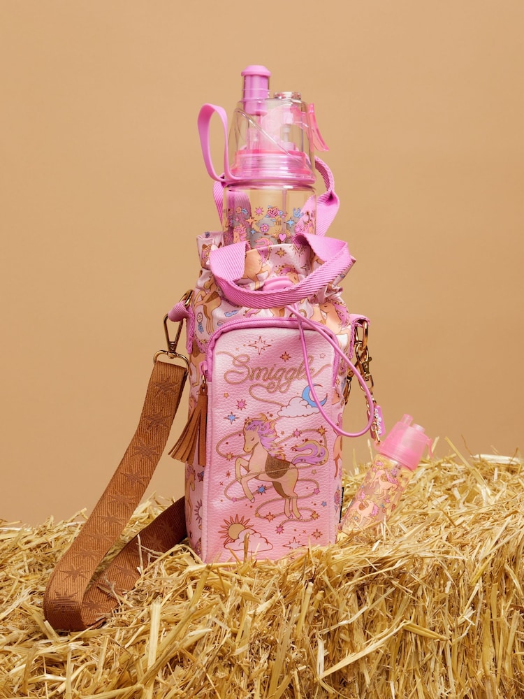 Smiggle Pink Wildflower Spritz Plastic Drink Bottle 560mL - Image 2 of 3 Smiggle Pink Wildflower Spritz Plastic Drink Bottle 560mL - Image 2 of 3