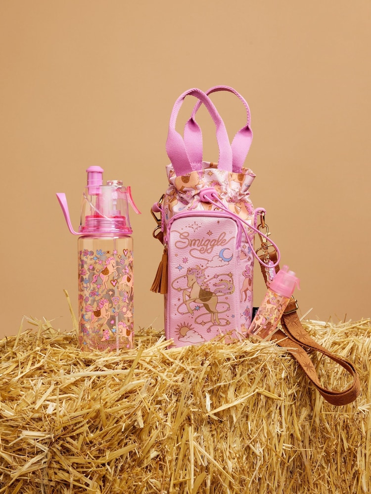 Smiggle Pink Wildflower Spritz Plastic Drink Bottle 560mL - Image 3 of 3 Smiggle Pink Wildflower Spritz Plastic Drink Bottle 560mL - Image 3 of 3