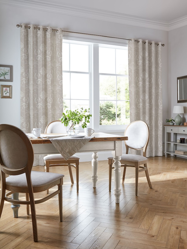 Laura Ashley Dove Grey Josette Made to Measure Curtains - Image 2 of 9