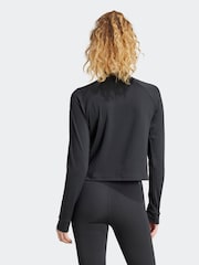 adidas Black Train Essential Quarter Zip Sweatshirt - Image 3 of 7