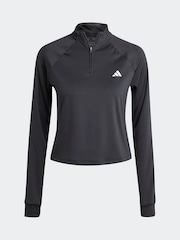 adidas Black Train Essential Quarter Zip Sweatshirt - Image 7 of 7