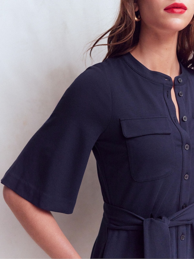 Boden Blue Front Pocket Ponte Dress - Image 2 of 5 Boden Blue Front Pocket Ponte Dress - Image 2 of 5