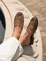 Linzi Animal Intro Ruched Slip On Mules - Image 1 of 6