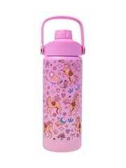 Smiggle Pink Wildflower Squiggle Insulated Stainless Steel Drink Bottle 550mL - Image 1 of 4
