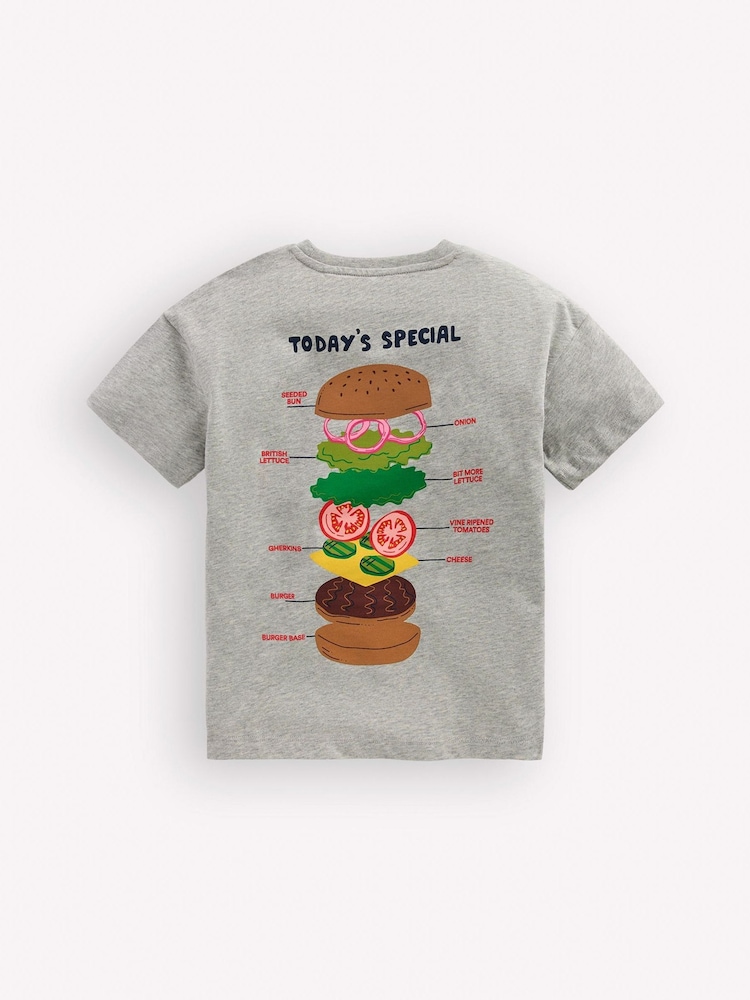 Boden Grey Front & Back Graphic T-Shirt - Image 2 of 3 Boden Grey Front & Back Graphic T-Shirt - Image 2 of 3