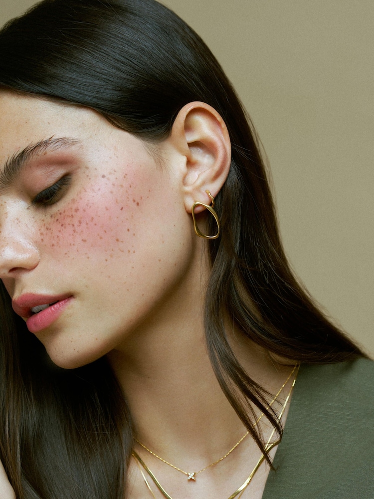 Orelia London Gold Tone Open Oval Earrings - Image 1 of 3