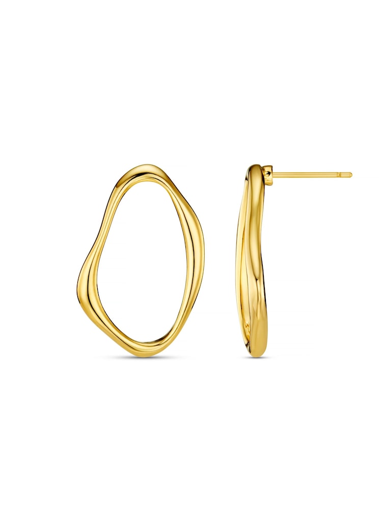 Orelia London Gold Tone Open Oval Earrings - Image 3 of 3
