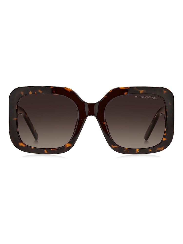 Marc Jacobs Square Sunglasses in Havana - 4суретінің 2 суреті