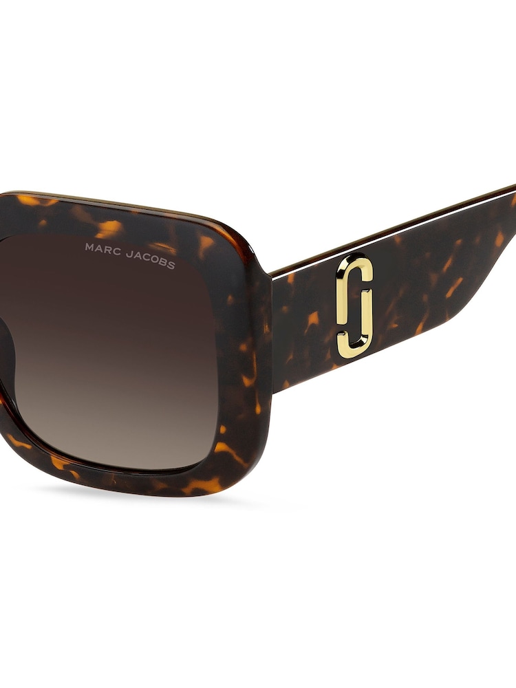 Marc Jacobs Square Sunglasses in Havana - 4суретінің 4 суреті