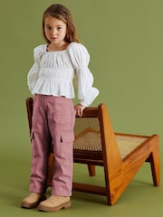 Pink Straight Leg Cargo Trousers (3-16yrs) - Image 1 of 5