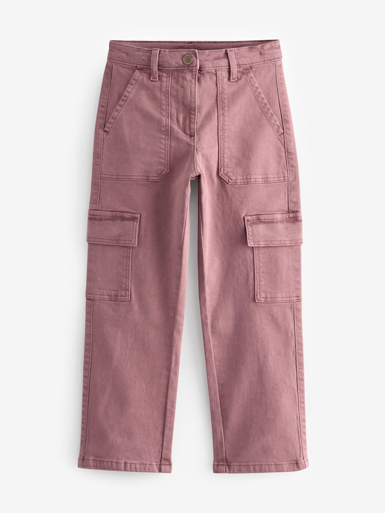 Pink Straight Leg Cargo Trousers (3-16yrs) - Image 2 of 5