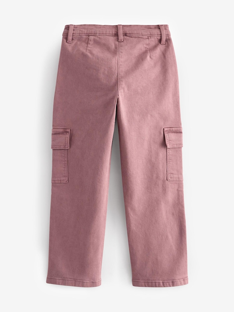 Pink Straight Leg Cargo Trousers (3-16yrs) - Image 3 of 5