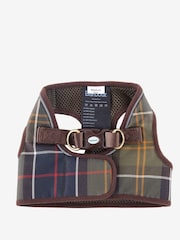 Barbour® Olive Green Tartan Step In Dog Harness - Image 2 of 4