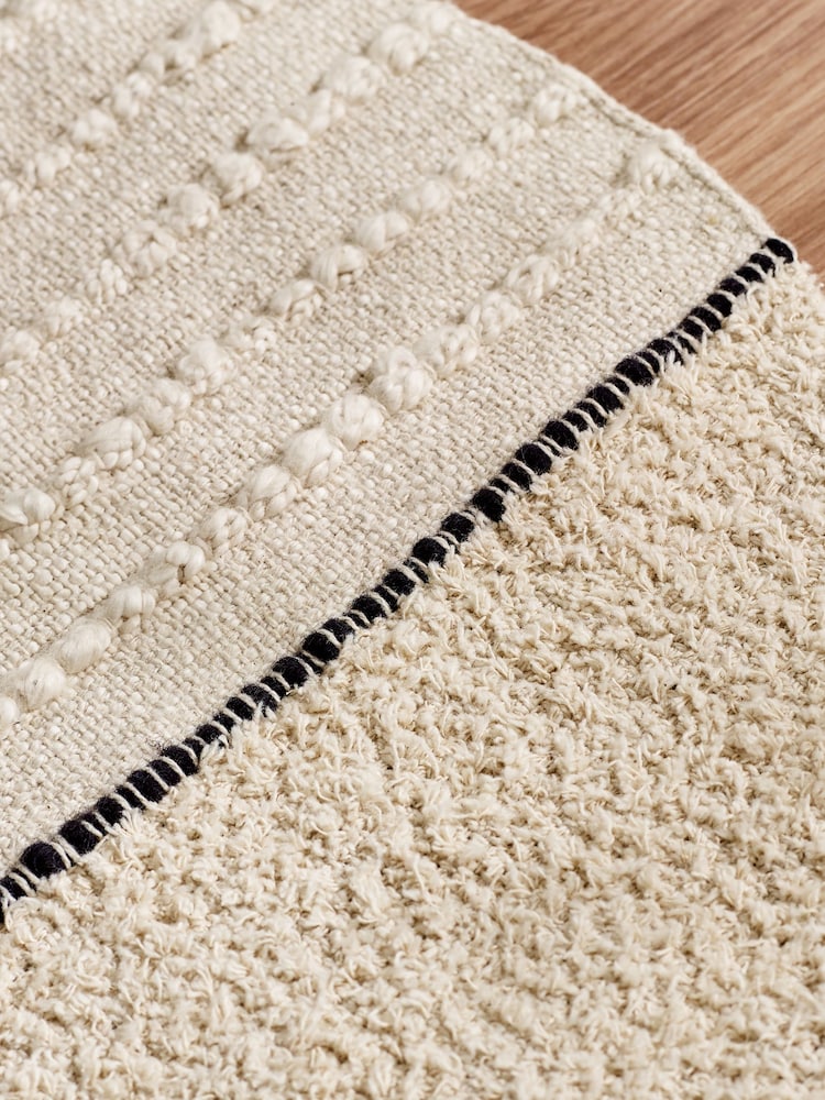 Set of 2 Cream Otis Boucle Fabric Placemats - Image 4 of 4