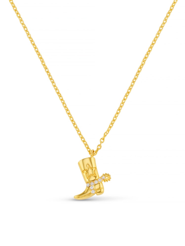 Orelia London Gold Tone Cowboy Boot Charm Necklace - Image 4 of 4 Orelia London Gold Tone Cowboy Boot Charm Necklace - Image 4 of 4
