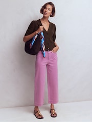 Boden Brown Hayley Cotton V-neck Cardigan - Image 1 of 5