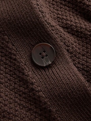 Boden Brown Hayley Cotton V-neck Cardigan - Image 5 of 5