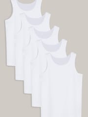 White Vests 5 Pack (1.5-16yrs) - Image 1 of 1