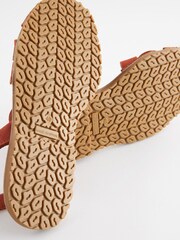 Rust Brown Suede Weave Sandals - Image 7 of 7