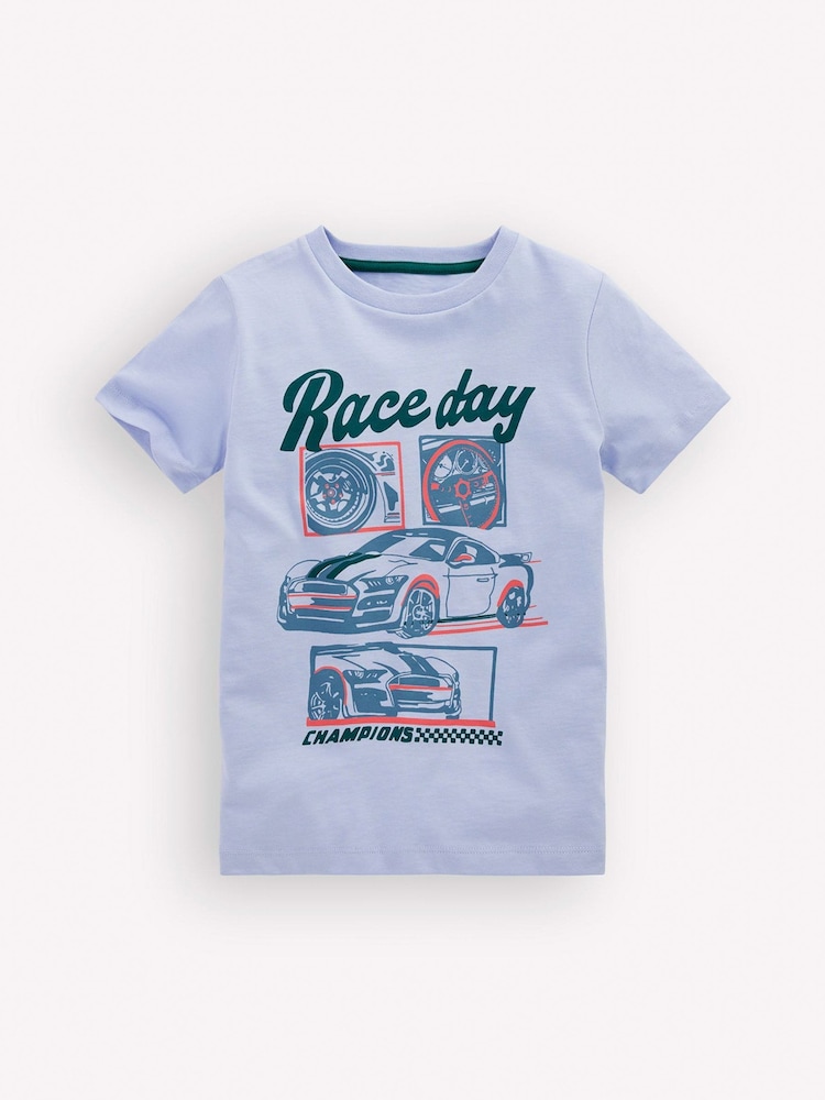 Boden Blue Short Sleeve Graphic T-Shirt - Image 1 of 3 Boden Blue Short Sleeve Graphic T-Shirt - Image 1 of 3