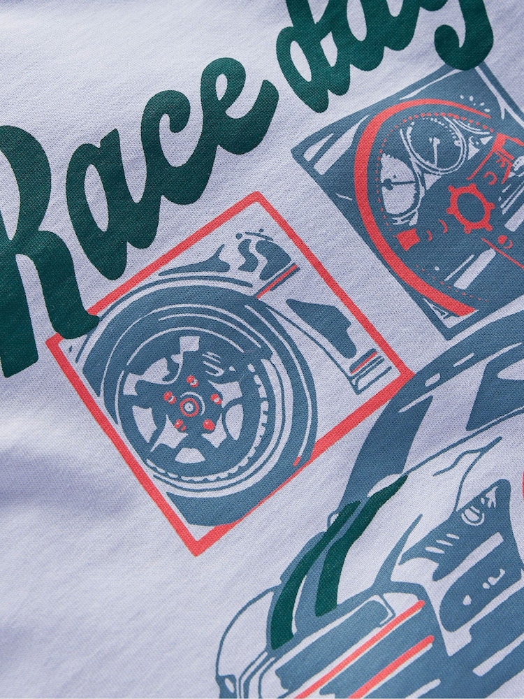 Boden Blue Short Sleeve Graphic T-Shirt - Image 3 of 3 Boden Blue Short Sleeve Graphic T-Shirt - Image 3 of 3