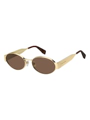 Marc Jacobs Oval Sunglasses in Gold - 4суретінің 1 суреті