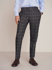 Grey Slim Fit Check Suit: Trousers - Image 1 of 2