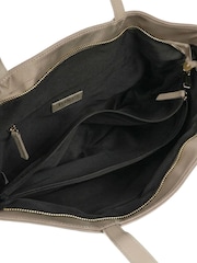 Jones Bootmaker Khaki Brown Vaya Leather Zip Close Shoulder Bag - Image 5 of 5