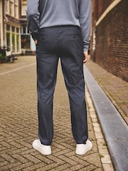 Navy Puppytooth Chino Trousers - Image 3 of 9
