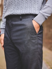 Navy Puppytooth Chino Trousers - Image 4 of 9