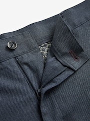 Navy Puppytooth Chino Trousers - Image 7 of 9