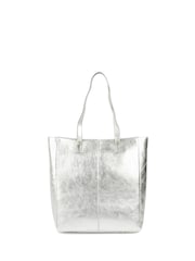 Jones Bootmaker Silver Wensley Metallic Pop Fasten Handbag - Image 1 of 4