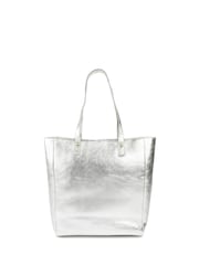 Jones Bootmaker Silver Wensley Metallic Pop Fasten Handbag - Image 2 of 4