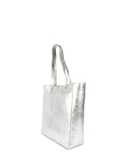 Jones Bootmaker Silver Wensley Metallic Pop Fasten Handbag - Image 3 of 4