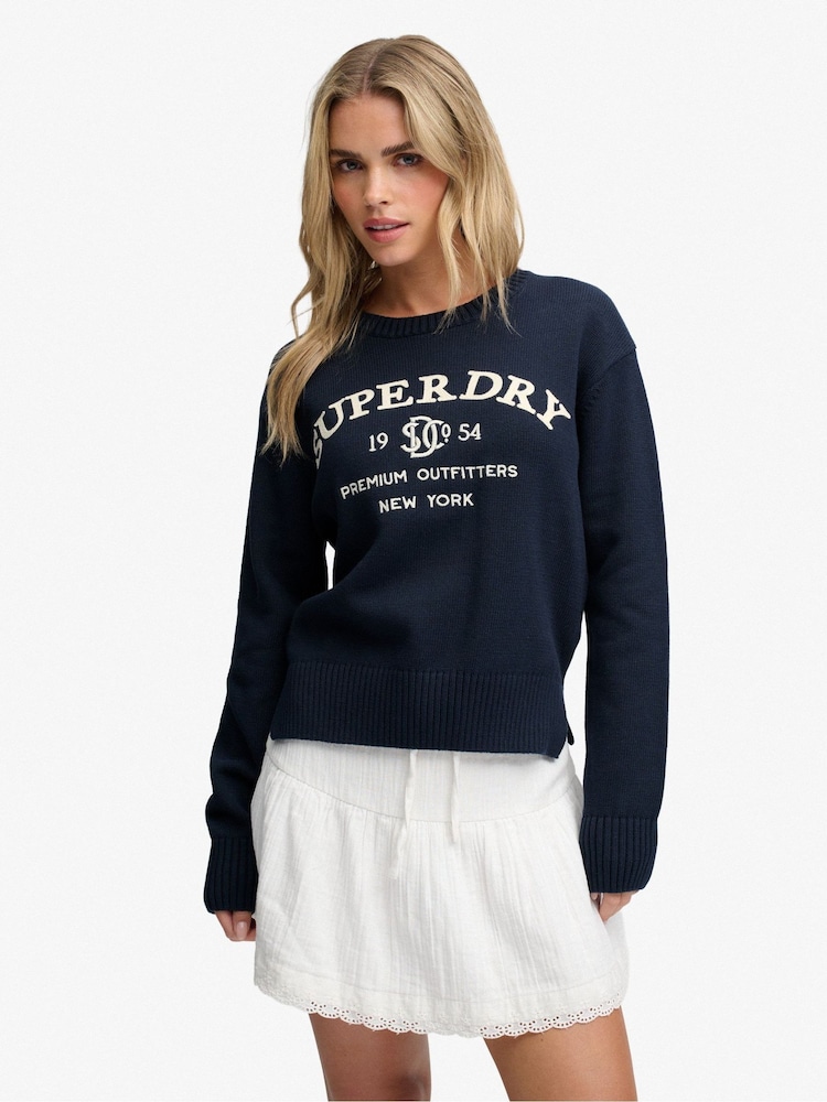 Mavi - Superdry Heritage Qrafik Cemper - 7şəkildən 1 şəkil