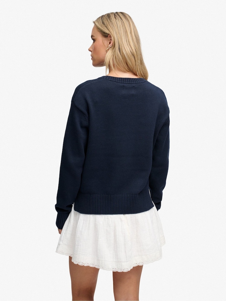 Mavi - Superdry Heritage Qrafik Cemper - 7şəkildən 2 şəkil