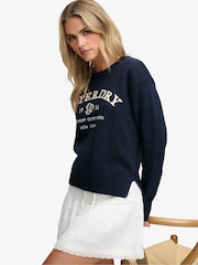 Mavi - Superdry Heritage Qrafik Cemper - 7şəkildən 5 şəkil