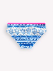 Boden Blue Patterned Bikini Bottoms - Image 1 of 3