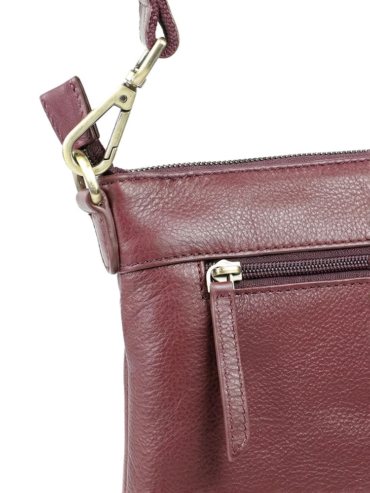 Jones Bootmaker Burgundy Leather Wynne Leather Crossbody Bag - Image 5 of 5 Jones Bootmaker Burgundy Leather Wynne Leather Crossbody Bag - Image 5 of 5
