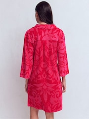 Boden Red Short Collared Towelling Dress - Image 3 of 6