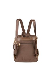 Jones Bootmaker Chocolate Brown Virelle Leather Backpack With Zip Pockets - Image 2 of 6