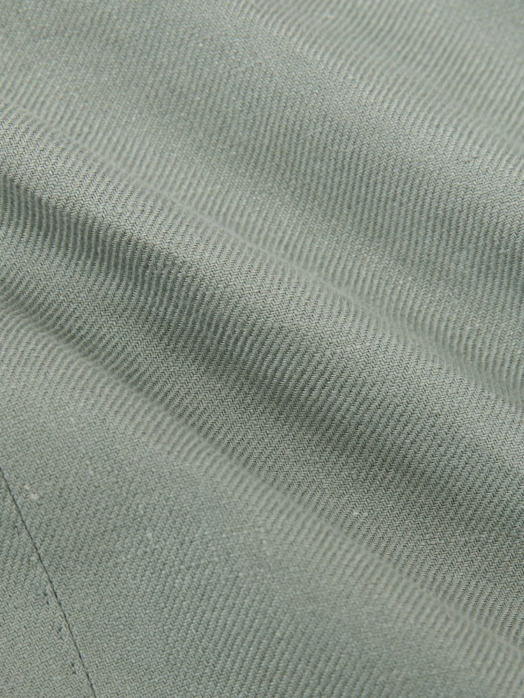 Reiss Sage Atlantic Tailored Fit Linen-Twill Single-Breasted Classic-Fit Suit Blazer - Image 9 of 9