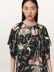 AllSaints Black Xena Dress - Image 3 of 7
