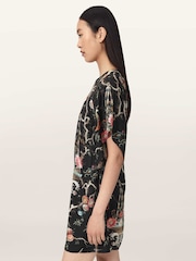 AllSaints Black Xena Dress - Image 4 of 7