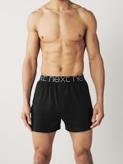 Black 100% Cotton 4 pack Boxers - Image 2 of 6