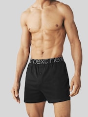 Black 100% Cotton 4 pack Boxers - Image 4 of 6