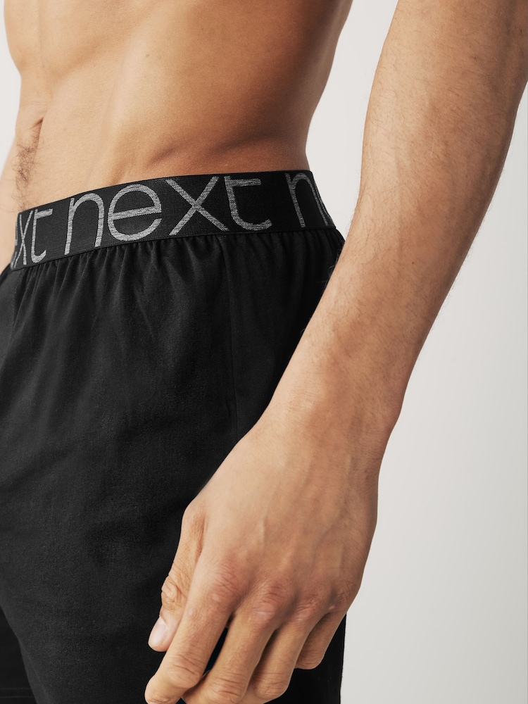 Black 100% Cotton 4 pack Boxers - Image 5 of 6