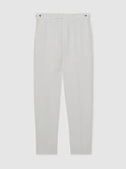 Reiss White Atlantic Tailored Fit Linen-Twill Classic-Fit Suit Trousers - Image 2 of 7