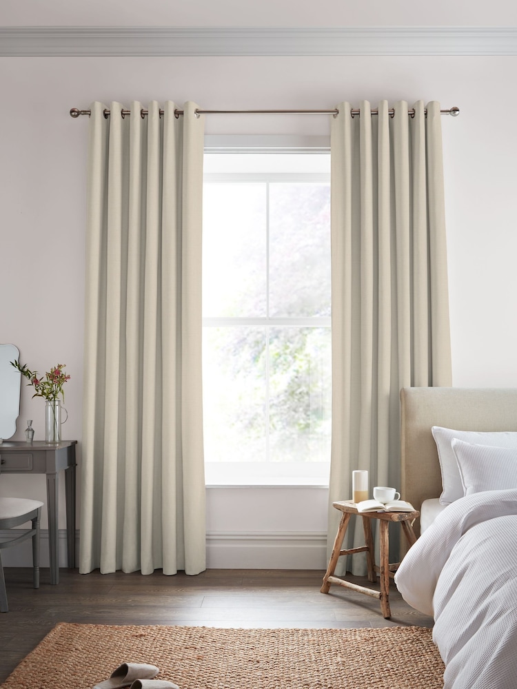 Laura Ashley Linen Brushed Cotton Made To Measure Curtains - Image 1 of 9 Laura Ashley Linen Brushed Cotton Made To Measure Curtains - Image 1 of 9